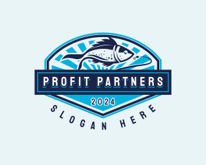 Fishing Hook Seafood logo design