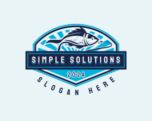 Fishing Hook Seafood logo design