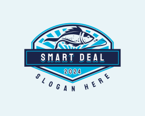 Fishing Hook Seafood logo design