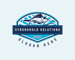 Fishing Hook Seafood logo design