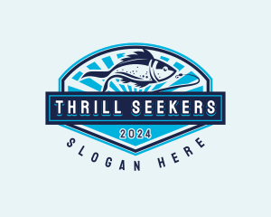 Fishing Hook Seafood logo design