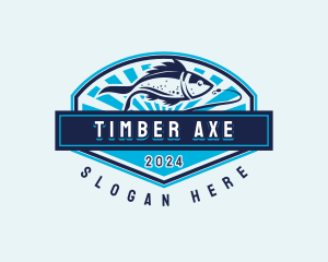 Fishing Hook Seafood logo design