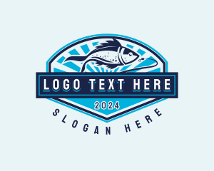 Coastal - Fishing Hook Seafood logo design