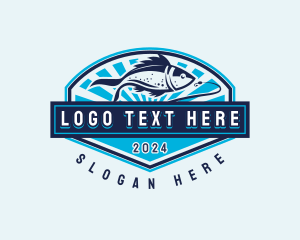 Fishing Hook Seafood Logo