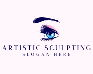 Eyelashes Beauty Cosmetics logo design