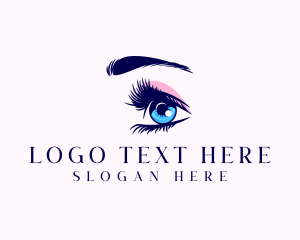 Eyelashes Beauty Cosmetics Logo