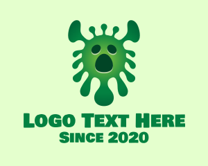 Ghost - Green Virus Monster logo design