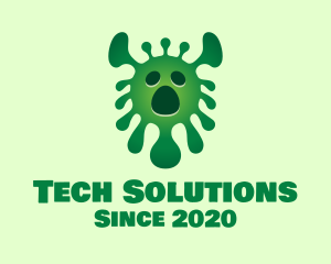 Fungi - Green Virus Monster logo design