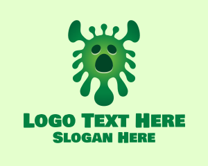 Green Virus Monster Logo