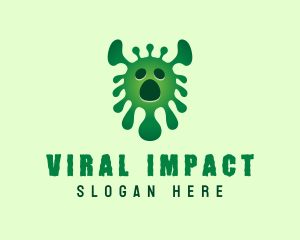 Contagious - Bacteria Virus Monster logo design
