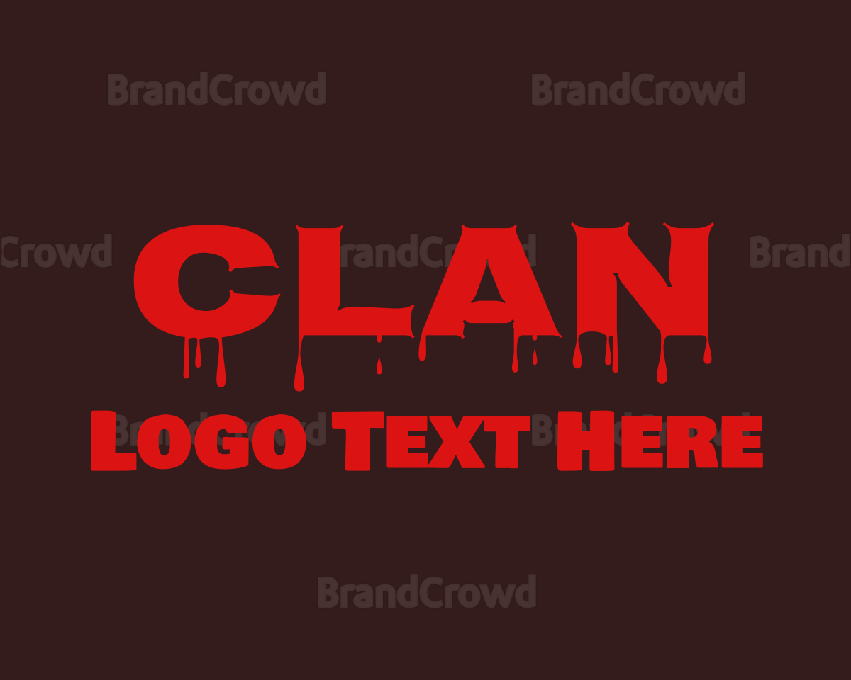 Red Blood Clan Logo Brandcrowd Logo Maker