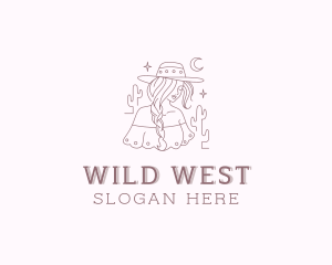 Cowgirl Rodeo Buckaroo logo design