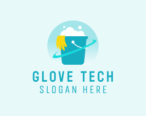 Glove - Cleaning Bucket Glove logo design