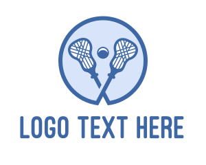 Lacrosse - Blue Lacrosse Sticks logo design