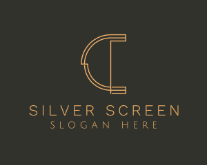 Deluxe - Golden Letter C logo design