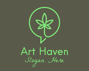 Cannabis Leaf Marijuana logo design