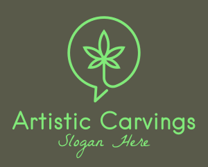 Cannabis Leaf Marijuana logo design