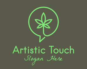 Cannabis Leaf Marijuana logo design