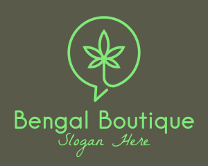 Cannabis Leaf Marijuana logo design