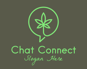 Chatting - Cannabis Chat Support logo design