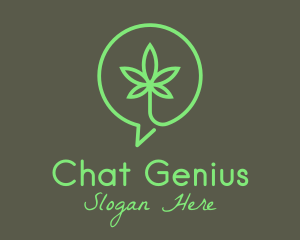 Cannabis Chat Support logo design