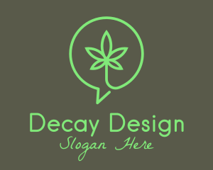 Cannabis Leaf Marijuana logo design