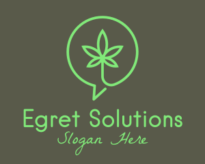 Cannabis Leaf Marijuana logo design