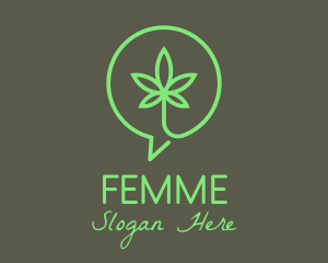 Cannabis Leaf Marijuana logo design