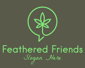 Cannabis Leaf Marijuana logo design