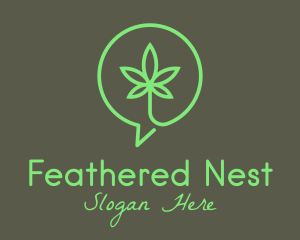 Cannabis Leaf Marijuana logo design