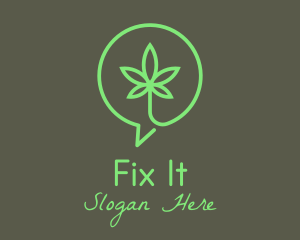 Cannabis Leaf Marijuana logo design