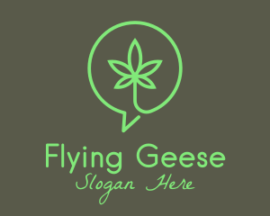 Cannabis Leaf Marijuana logo design