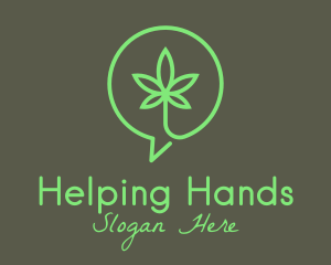 Support - Cannabis Chat Support logo design