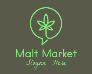 Cannabis Leaf Marijuana logo design