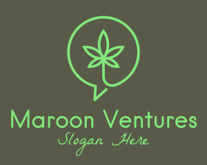 Cannabis Leaf Marijuana logo design