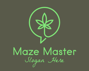 Cannabis Leaf Marijuana logo design