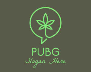 Herbal - Cannabis Chat Support logo design