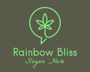 Cannabis Leaf Marijuana logo design