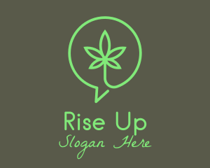 Cannabis Leaf Marijuana logo design