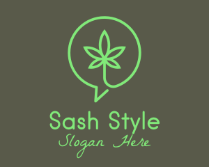 Cannabis Leaf Marijuana logo design