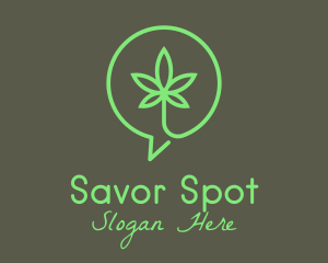 Cannabis Leaf Marijuana logo design