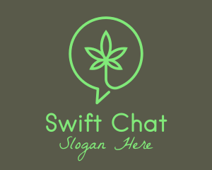 Messenger - Cannabis Chat Support logo design