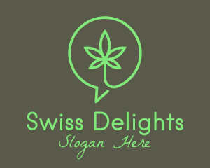 Cannabis Leaf Marijuana logo design