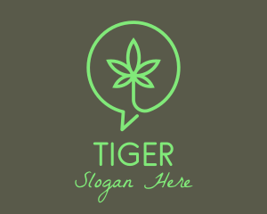 Cannabis Leaf Marijuana logo design