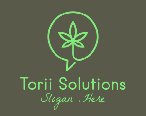 Cannabis Leaf Marijuana logo design