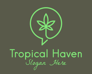 Cannabis Leaf Marijuana logo design