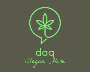 Cannabis Chat Support logo design