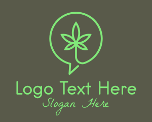 Messenger - Cannabis Chat Support logo design