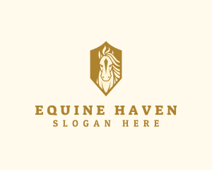 Equine Horse Shield logo design