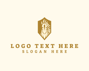 Horse - Equine Horse Shield logo design